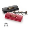 FEFI - Real Leather Glasses Case with Appliqué and Cleaning