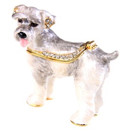 PIEARTH 384-1 Miniature Schnauzer Jewelry Box, Zinc