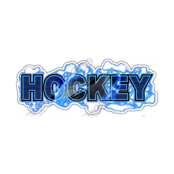 Hockey Player Puck Skating Winter Sport Car Bumper Vinyl Sticker