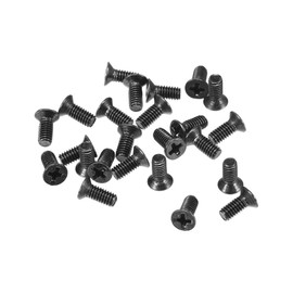 uxcell M2.5 x 6mm Phillips Screw Fastener Black for Laptop PC TV Fan Switch 150pcs