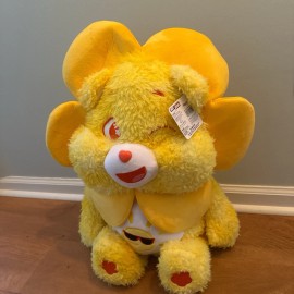 Care Bears Jumbo Care Bear Funshine Bear Flower Dress 2025 Easter Plush Stuffed Animal New