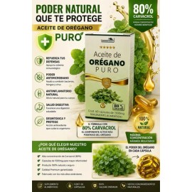 Aceite De Orégano Puro 1500mg 60 Cápsulas 80% Carvacrol