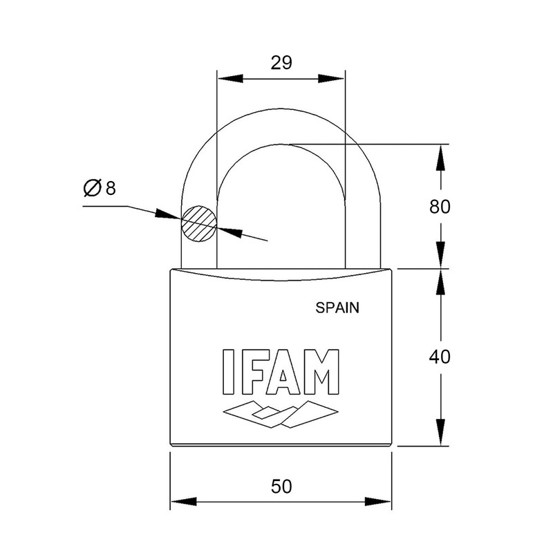 Ifam 015020 – PADLOCK k50ael