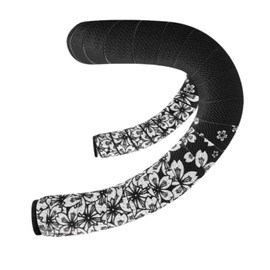 COZENTA Bicycle Bar Tape Drop Handle Road Bike with End Plug Left and Right Set Cherry Blossom (Black/White)