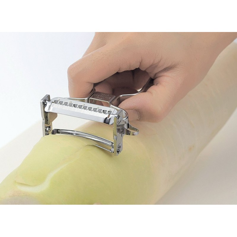 Shimomura Kihan 37577 2-Way Peeler, Made in Japan, Dishwasher Safe,