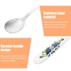 Luxshiny Rice Spoon 6pcs Dessert Spoons, Stainless Steel Coffee Stirring