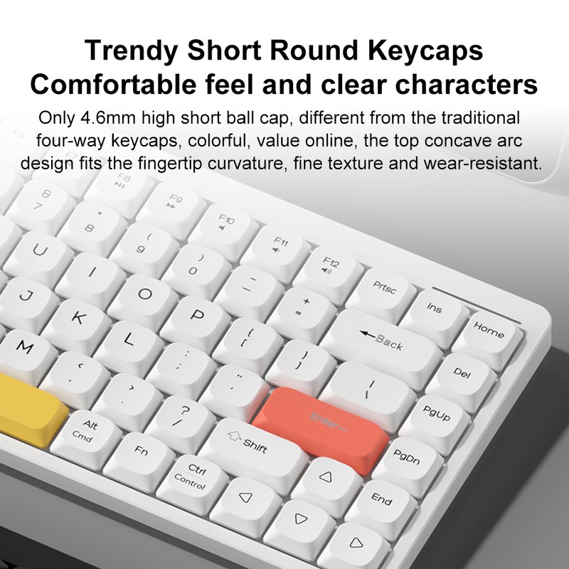 iBlancod Dual-mode Wireless Keyboard 2.4G+BT5.0 K84 Keyboard Low Axis Keyboard