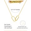 TOBENY Gold Necklace for Women Trendy 14K Gold Plated Dainty