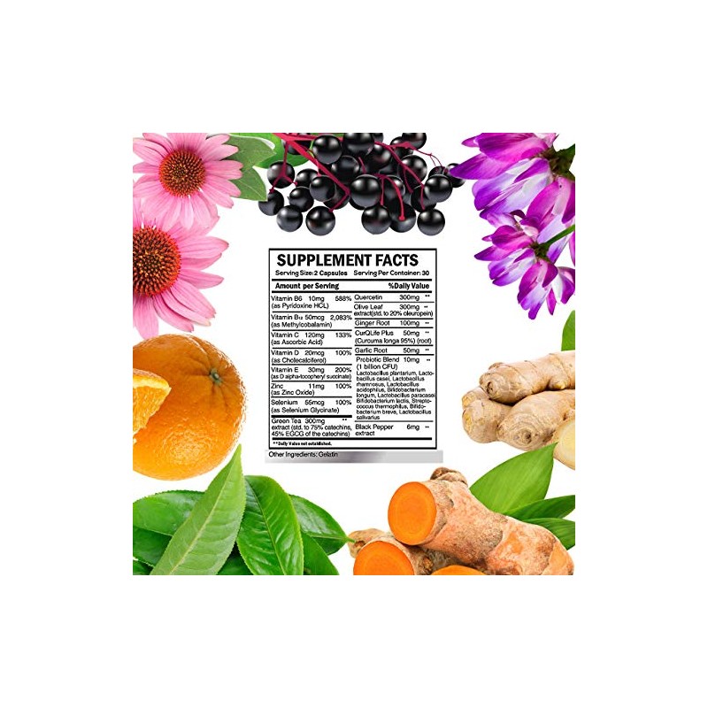 12 in 1 Boost Immune Support - Vitamin C, Zinc,