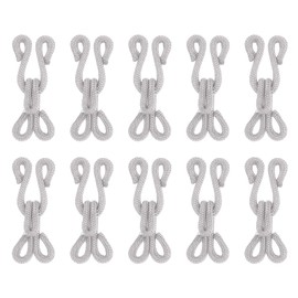 sourcing map Sewing Hooks and Eye, 12pcs - Polyester Covered Sewing Hooks and Eyes Closure for Clothing, Bra, Skirt, Sewing DIY Craft(Light Gray, 37mm Length)