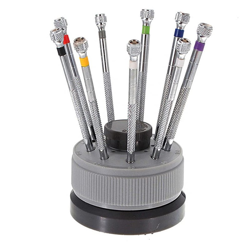 CENPEK 9Pcs Precision Watch Flat Blade Slotted Screwdriver Set Watchmakers