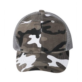 Kids Camo Baseball Cap Mesh Sun Hat Cotton Snapback Trucker Cap UV Protection Visor Headwear Quick Dry Breathable Outdoor Sports Hat Cap Cycling Football Travel Beach Tennis Boys 5-12 Years Old