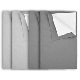 4Pcs Silver Polishing Cloth Large Jewelry Cleaning Cloths,Multi-Layer Double-Sided Jewelry Cleaning Cloth for Gold,Sterling Silver, Platinum, Silver Jewelry Cleaner Tarnish Remove