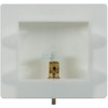 Water-Tite 87954 Square Ice Maker Outlet Box - Quarter-Turn Brass