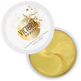 Victoria Beauty - Kollagen Augenpads gegen Augenringe mit 24K Gold, Kollagenaugenmaske, Under Eye Patches - mindern Falten und Schwellungen - 60 Pads