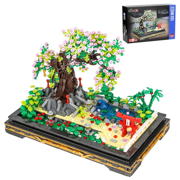 Dahuiby Mushroom House Building Blocks Kit,House Building Toy Set,Garden Tree
