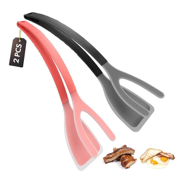 Silicone Kitchen Spatula Tong (Set of 2) – Heat Resistant