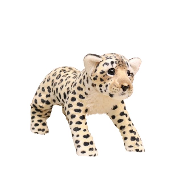39 cm Plush Toy Snow Leopard, Lifelike Lion Tiger Leopard