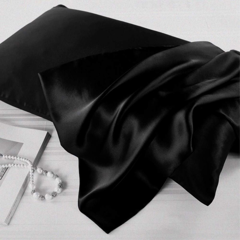 Zippered Satin Pillowcases, Super Soft and Luxury Standard Pillow Cases