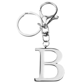 ORUZA Letter Keyring Alphabet Initial Keychain, Metal Letter Key Ring for Women Men Handbag Wallet Purses Letter B