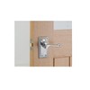 Haven Heritage Door Handle Polished Chrome Georgian Scroll Style Latch