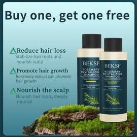 BEKSF Rosemary Shampoo It Regulates Thebalance Of Scalp Oil Cares For Your Hair & Deeply Cleanses& Sulfate Paraben-Free for Oily Scalp & Sensitive Skin