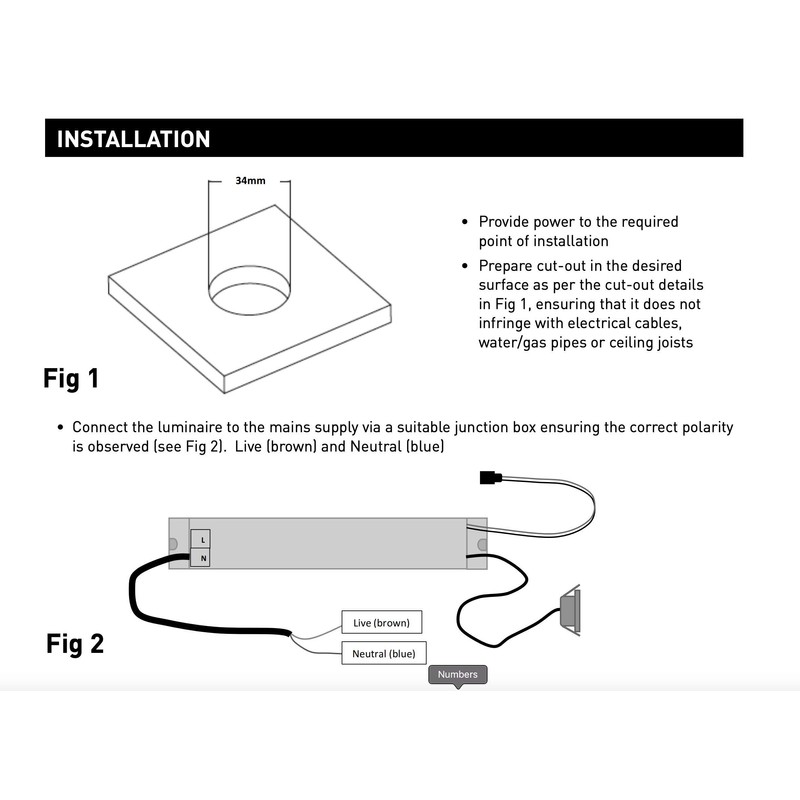 Knightsbridge 230V IP20 3W LED Emergency Downlight (non-maintained use only),