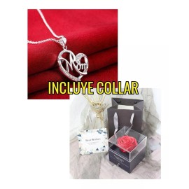 KARI HERNANDEZ Regalo Para Mamá 10 De Mayo Caja Rosa Jabón + Collar Y Dije