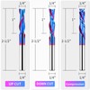 EANOSIC 5PCS Spiral Router Bits Up Down Compression Bit with