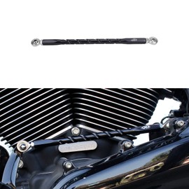 POWER JAMES Black 11.5" to 12.5" Adjustable Drilling Bit, Shifter Linkage Rod, Shift Linkage Rod Compatible with Harley Davidson Softail,Touring and Trike FLS FLH FXBR