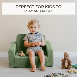 ZICOTO Sturdy Toddler Chair and Couch - The Perfect Kids Sofa for Girls and Boys - Ideal Fold Out Sofa Chairs to Give Your Kids a Safe and Fun Place to Sit