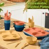 24 Pcs Wheat Straw Dinnerware Cutlery Set for Aldult Including