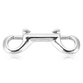 equlup Scuba Diving Buckle 316 Stainless Steel Double Ended Bolt Snap Hook Marine Grade Double End Diving Clips (77mm)