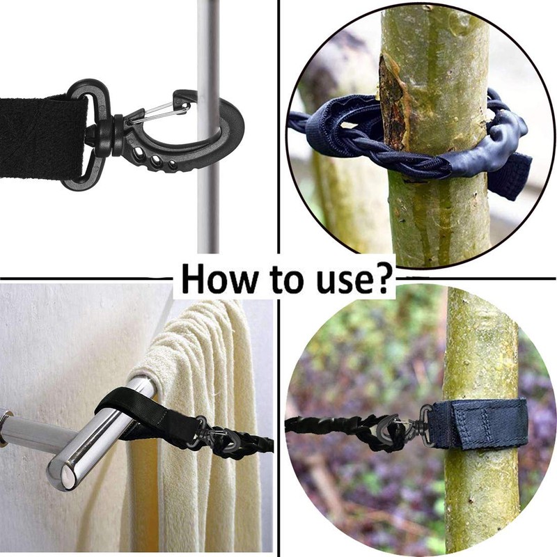 Tri-Braided Cord Travel Clothes Line, Adjustable Bungee Cord Clothesline,Washing Hanging