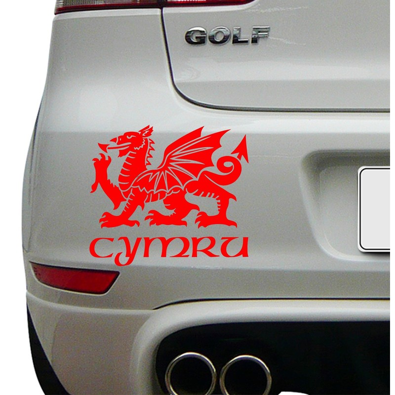 Cymru Draig Ddraig Goch Welsh Dragon Decal Caravan Motorhome Boat