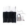 Moli 11pcs Lock Pick Tool with Transparent Lock for Practice