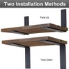 WEKIS Black Shelf Bracket 12 Inch Floating Shelf Brackets Heavy