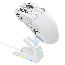 MAMBASNAKExATTACK SHARK X1 Mouse with Sticker (White)