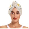 Toalla de microfibra para el cabello con botón absorbente y