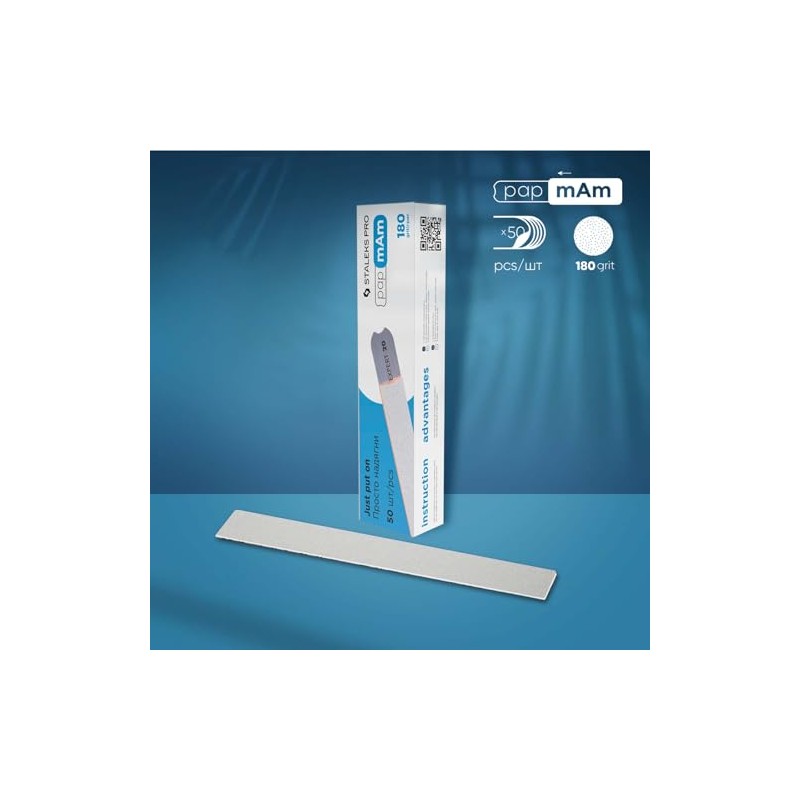 White Disposable papmAm Files for Straight Nail File Staleks Pro