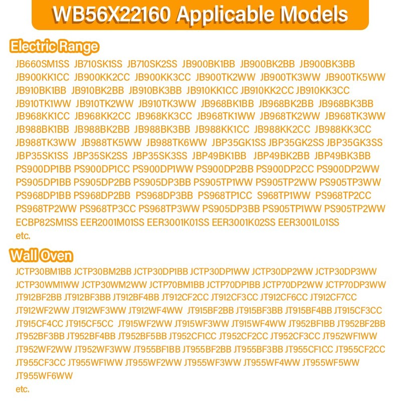WB56X22160 Range Oven Inner Door Glass for GE Oven, Stove,