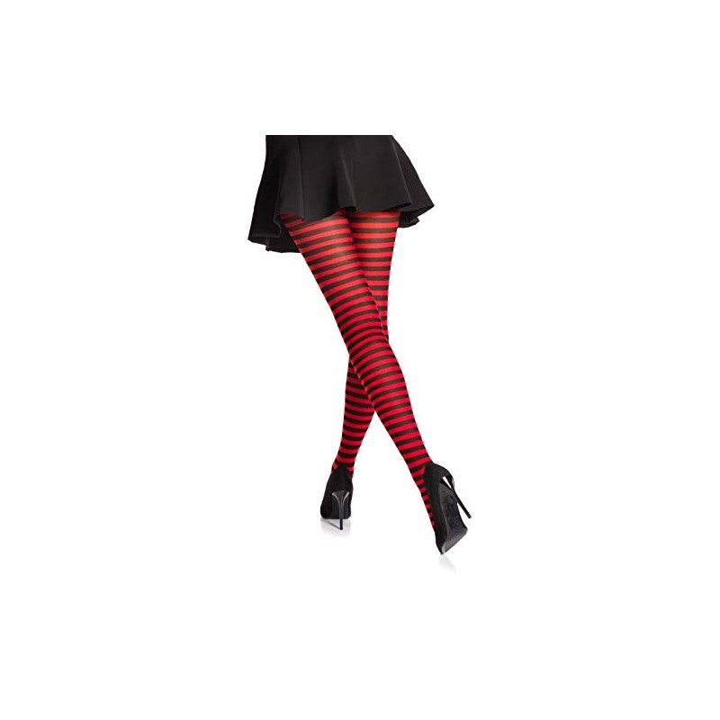 Romartex Colourful tights with stripes, red