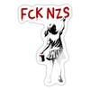 Spreadshirt FCK NZS Girl's Against Racism Banksy Art Sticker Max. 10 x 10 cm 10 x 10 cm Glossy White