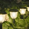 Bright 10 Pack Solar Pathway Lights Outdoor, Solar Powered Garden