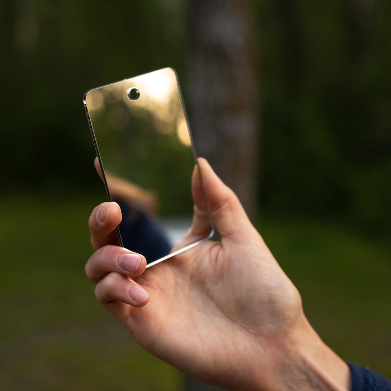 Coghlan's Featherweight Shatterproof Acrylic Mirror for Travel, Camping, and Outdoor