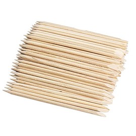 100pcs Nail Art Orange Wood Stick Sticks Cuticle Pusher Remover Manicure Pedicure Tool