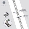 NKlaus 925 Sterling Silver Curb Chain Byzantine Chain 2.40 mm