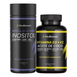 Kit Myo D Chiro Inositol Y Vitamina D3 K2 Nuboost Sin Sabor