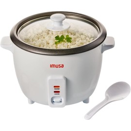 IMUSA USA GAU-00013 Electric Nonstick Rice Cooker 8-Cup (Uncooked) 16-Cup (Cooked), White