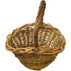 Murataya Sangyo Willow Basket Small with Leather 5213 Width 7.9